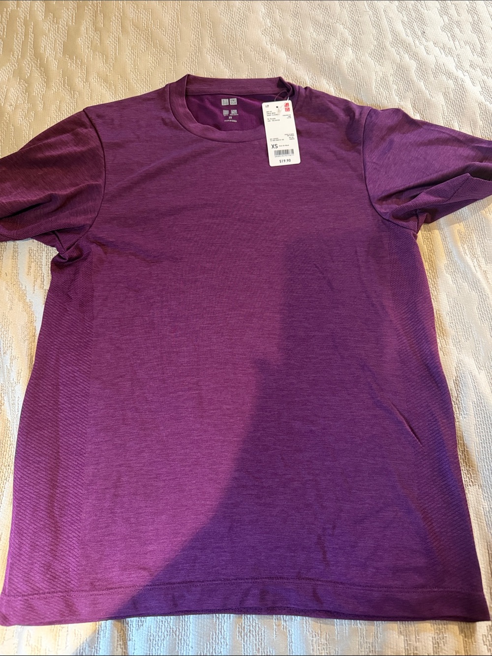 Uniqlo Men's Crew Neck Tee - Purple Heather